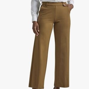 Lee Womens Ultra Lux Comfort Any Wear Wide Leg Pants 14 Short